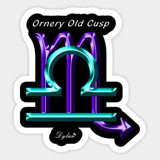 Libra Scorpio Ornery Cusp Sticker